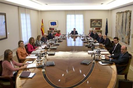 16/05/2014. Fotografía oficial del nuevo Gobierno. El Gobierno al completo, antes de la celebración del Consejo de Ministros.